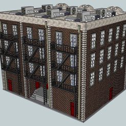 Ys Drea) Free STL file HO Scale Main Street 15 Downtown Apartments・3D printing template to download