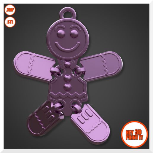 PrintInPlace_Articulated_Gingerbread-Man_V07.jpg Gingerbread Man Multi Color Print In Place Articulated (Keychain)