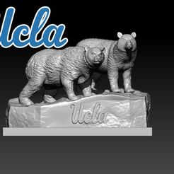 ee4.jpg NCAA - Статуэтка футбольного талисмана UCLA Bruins - 3d печать
