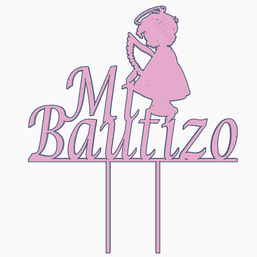 Foto-bautizo-nina.png Tortenaufleger BAPTISM GIRL GIRL