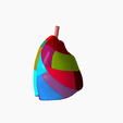 10.png Lower respiratory tract Lung 3D SEGMENTED in 19 PARTS