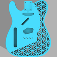 cyan.png Benutzerdefinierte Fender Telecaster Blume des Lebens Design-Muster Linkshänder
