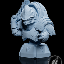 Wrex004_6.png STL file Bust of Wrex・3D printing model to download