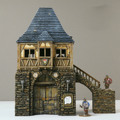 Gatehouse-1.png 3D-Datei Torhaus Wightwood Abbey 3D-Druckmodell 3D STL・3D-Druck-Idee zum Herunterladen