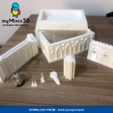 FU myMinis printable minia DOWNLOAD FROM: linktr.ee/myminis3d Warhammer Sci-fi Modular Armed Bunker 40K Terrain | 3D print models