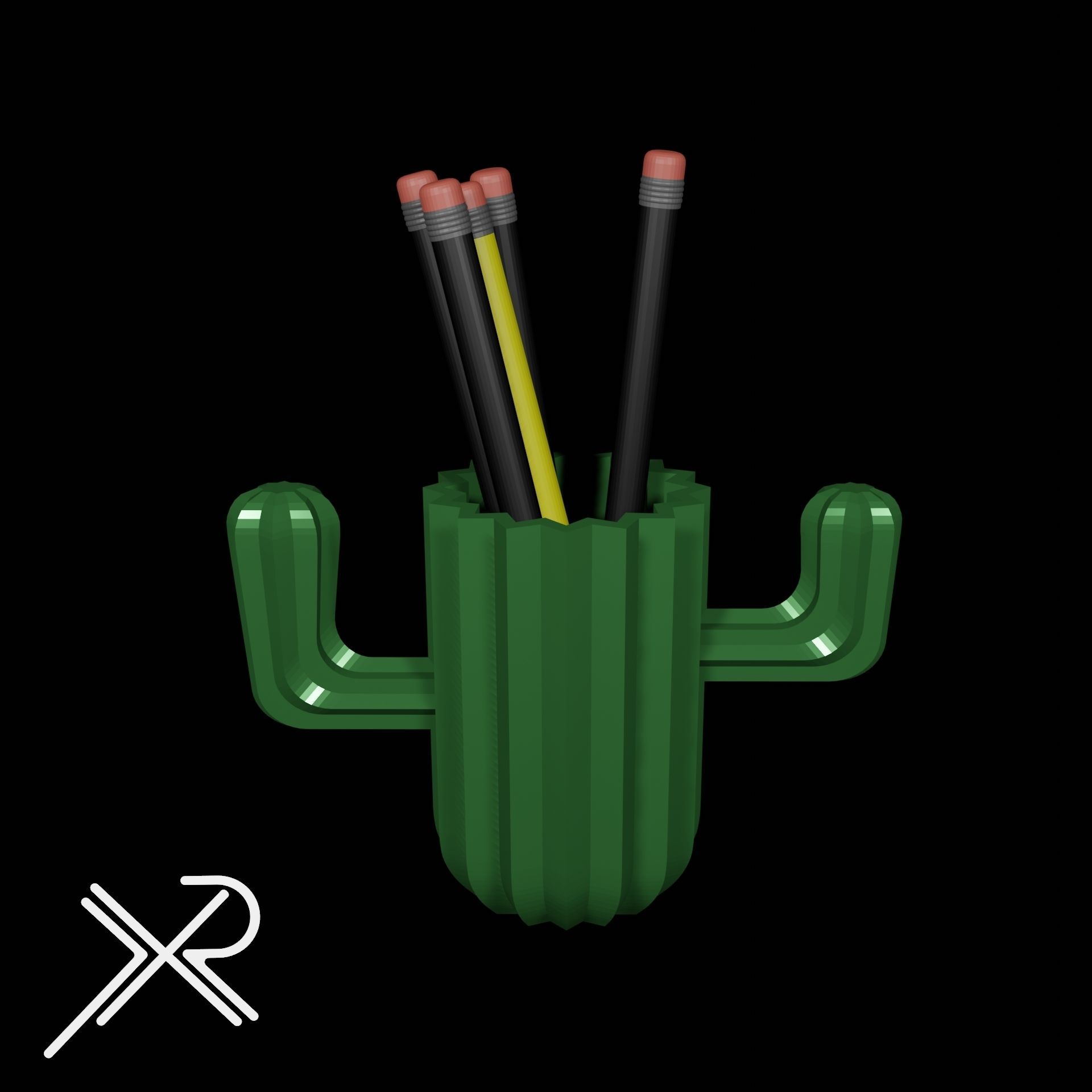 Free STL file Cactus Pencil Holder・3D printing template to download・Cults