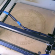 Carved Clock cnc - laser cut