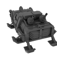 Back.png Free OBJ file Wargaming Terrain - Grimdark Police Interceptor・3D printer model to download