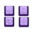 Jett, Flat keycap, profile inwards, angle (Mihovec Design).stl Jett Keycaps Valorant (Multiple Designs - Variations) Bundle