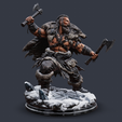 yuyui.png Wolfborn Berserker – Dual Axe Warrior STL
