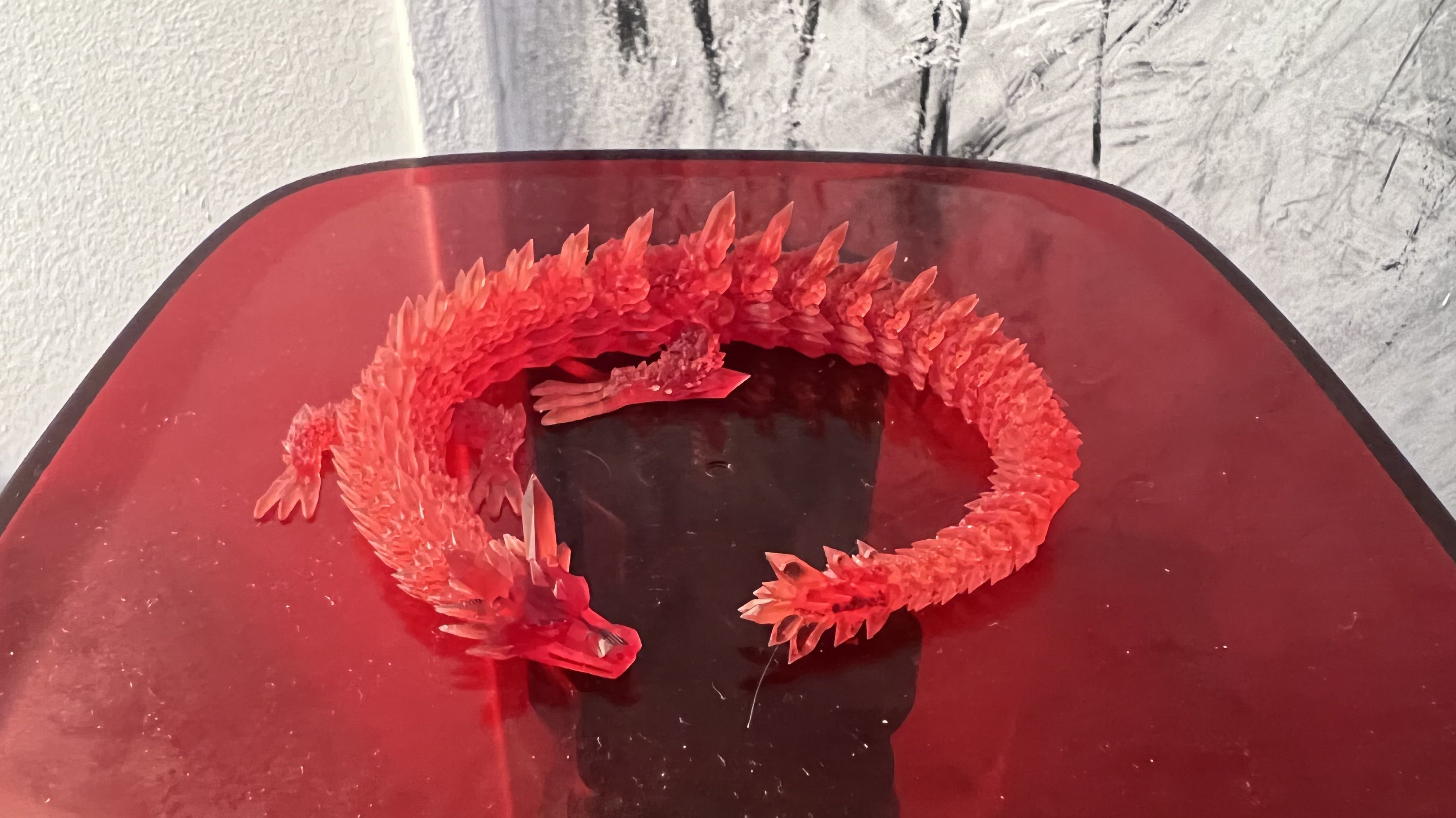 Dragon articulé avec colonne vertébrale à cornes conçu par Shakaworld3D