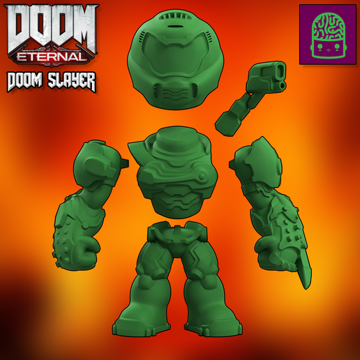 5.png STL-Datei Doom Eternal Doom Slayer Collectible Figurine High Res Custom Model・3D-druckbare Vorlage zum herunterladen, ThatJoshGuy