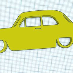 Web-capture_6-9-2023_14225_www.tinkercad.com.jpeg STL-Datei Ford Popular 100E Classic British Car Silhouette Schlüsselanhänger・3D-druckbares Design zum Herunterladen