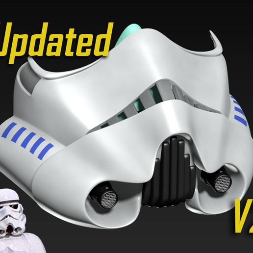 COVID-19 Mask Cap, Stormtrooper Edition 3D model