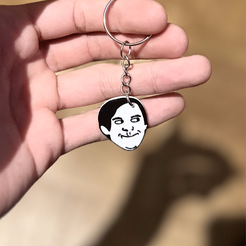 IMG_2208.png Free 3D file Spiderman`s face meme keychain・Design to download and 3D print