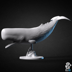 sperm_whale.png 3D file Sperm Whale - Animal・3D printer model to download, eli3D