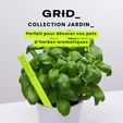 ETSY-CULTS-PINT_CULTS1.jpg Basil plant marker - 3D STL file to print | Aromatic picks | Indoor garden & kitchen garden