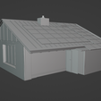 1.png HOUSE WITH PHOTOVOLTAICS STL FILE | HOUSE WITH PHOTOVOLTAICS DIGITAL FILE