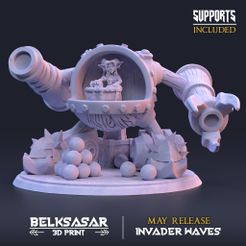 aE INCLUDED BELKSASAR MAY RELEASE TN] ss INVADER WAVES STL file Deep Sea Dreadgnought Nude・3D printable design to download