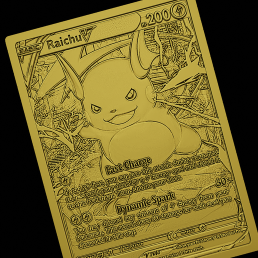 Raichu V Pokemon cardFree STL File for 3D printingCults