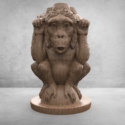 00.jpg Three Wise Monkeys 3D model