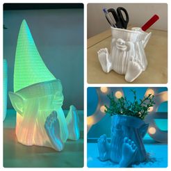 IMG_5694.jpeg 3D file GNOME FLOWER POT ,CONTAINER ,PENCIL HOLDER・Model to download and 3D print
