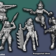 Previews_Front.png Apocalyptic Gangfare - California Raiders (5+3 Monopose Heroic Scale Miniatures)