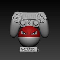 f1.jpg Free OBJ file ps4 pokemon controller support・3D printable model to download