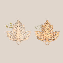 art leaf v2 and v3 final.png Free STL file Earrings: artistic leaf (v2 & v3)・3D print design to download, RaimonLab