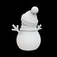 Snowman.4.jpg Cute Snowman Figurine 3D Printable Model