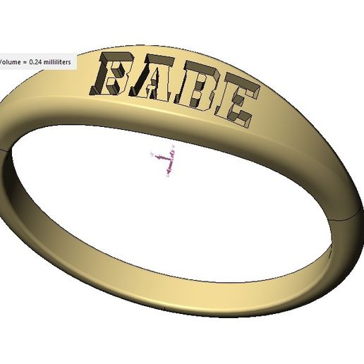 volume1.jpg Babe engraving signet ring US size 8