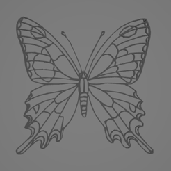 Butterfly1.png Free STL file Beautiful 2D Butterfly・Object to download and to 3D print