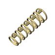 Tri-cluster-open-wide-band-size6to10-05.jpg Triangular diamond cluster open ring US sizes 6to10 3D print model