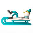 Christmas-Sleigh-with-Melted-Flexi-Snowman-1.jpg Christmas Sleigh with Melted Flexi Snowman.Print-in-place. (No Supports and no Rafts)
