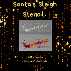 Santa's-Sleigh-Stencil.png Santa's Sleigh Stencil - Merry Christmas
