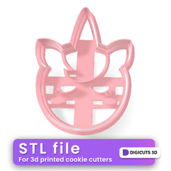 Dreaming-unicorn-4-cookie-cutter.png Бесплатный STL файл Вырезатель для печенья STL файл Dreaming Unicorn 4 - Вырезатели для печенья Unicorns・Дизайн 3D принтера для загрузки