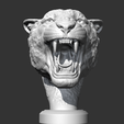 09.png Leopard Head AM27 3D print model