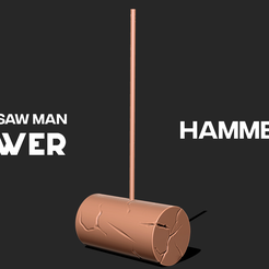 1.png Kettensäge Mann Power Hammer 3D-Druck Modell