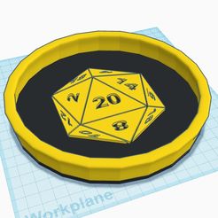 d20dicetray.jpg STL file D20 Dice Tray・3D printable design to download, futuregraphicart