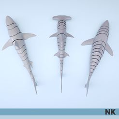 SHARKS_02.jpg STL file ARTICULATED SHARKS・3D printable model to download