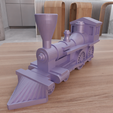 HighQuality2.png 3D Locomotive Decor and Toy with Stl Files and Gift for Kids & Kids Toy, Steam Locomotive, 3D Printing, Ho Scale Locomotive, Stl Locomotive