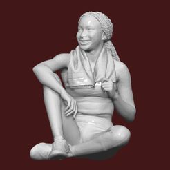DOWNSIZEMINIS_woman_gym93a.jpg Fichier STL 1:43 FEMME GYM POUR DIORAMA・Modèle à télécharger et à imprimer en 3D