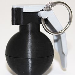 Grenade Print.JPG Mini Grenade Keyring Holder