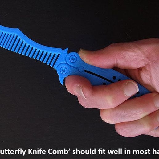 Free STL file Butterfly Knife Comb・3D printer model to download・Cults