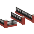 Brick-Wall-Metal-Fence-2.png Model Railway Brick Wall with Metal Railings