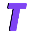 T.STL Letters - A through Z - HP Simplified Font - ALL CAPS - 1" X .125" thick