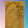 1.png Horse's head panel,3D MODEL STL FILE FOR CNC ROUTER LASER & 3D PRINTER