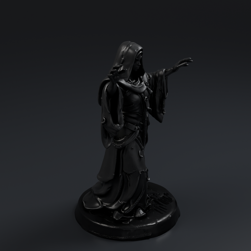 Ghostly Sorceress 1 3D printable STL miniature