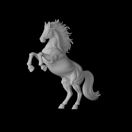 🐎 Friesian Horse Rearing Pose 3D Print Model・ STL File for 3D printing ...