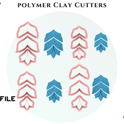 1.png Archivo 3D POLYMER CLAY CUTTER *4 size /Flower and leaf/ LORREN3D・Objeto imprimible en 3D para descargar
